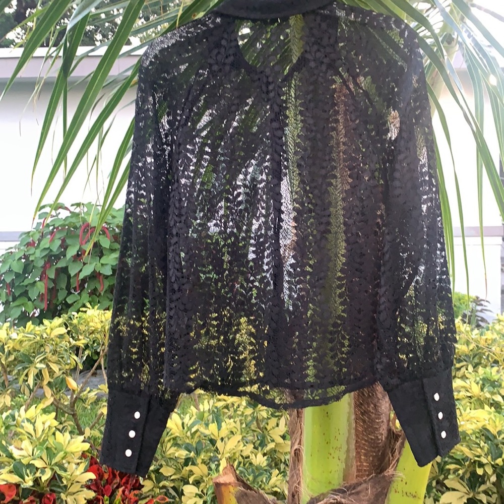 Jealous Tomato Black Lace See Thru Top